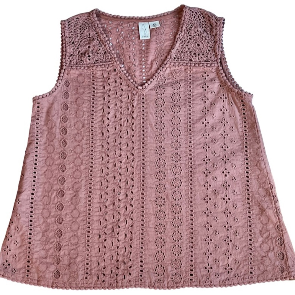 Joie Crochet Eyelet Cotton Sleeveless Top Like New Condition Size XS